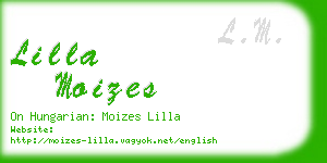 lilla moizes business card